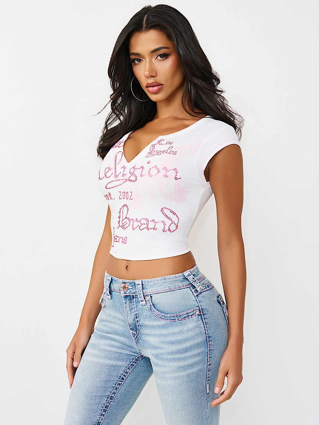 V-NOTCH RIBBED TEE, image 3