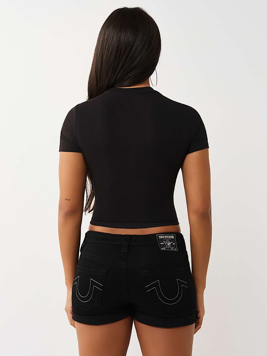 CRYSTAL BADDIE SLOGAN BABY TEE, image 5