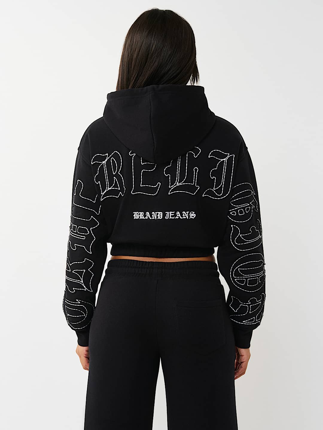 BIG T APPLIQU&Eacute; RELAXED ZIP HOODIE, image 6