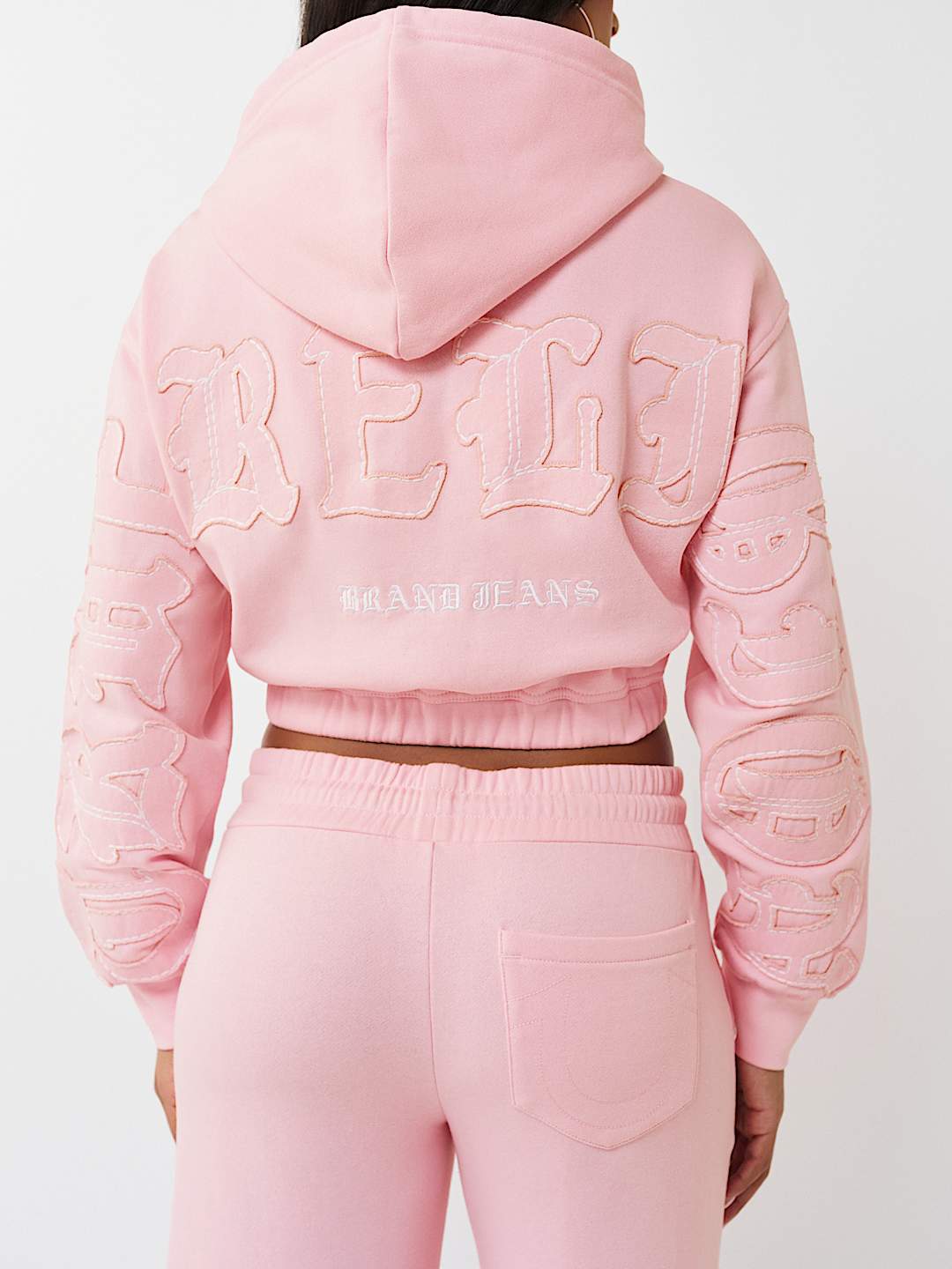 BIG T APPLIQU&Eacute; RELAXED ZIP HOODIE, image 5