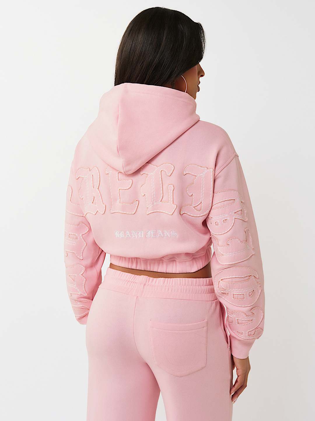 BIG T APPLIQU&Eacute; RELAXED ZIP HOODIE, image 8