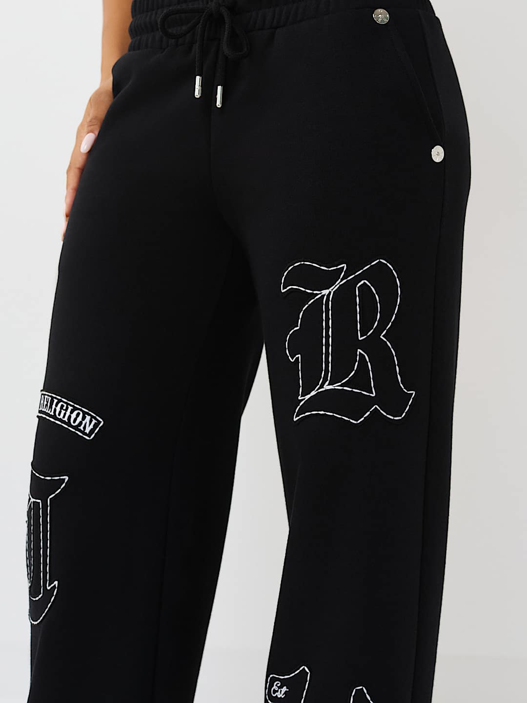 LOGO APPLIQU&Eacute; WIDE LEG SWEATPANT, image 4