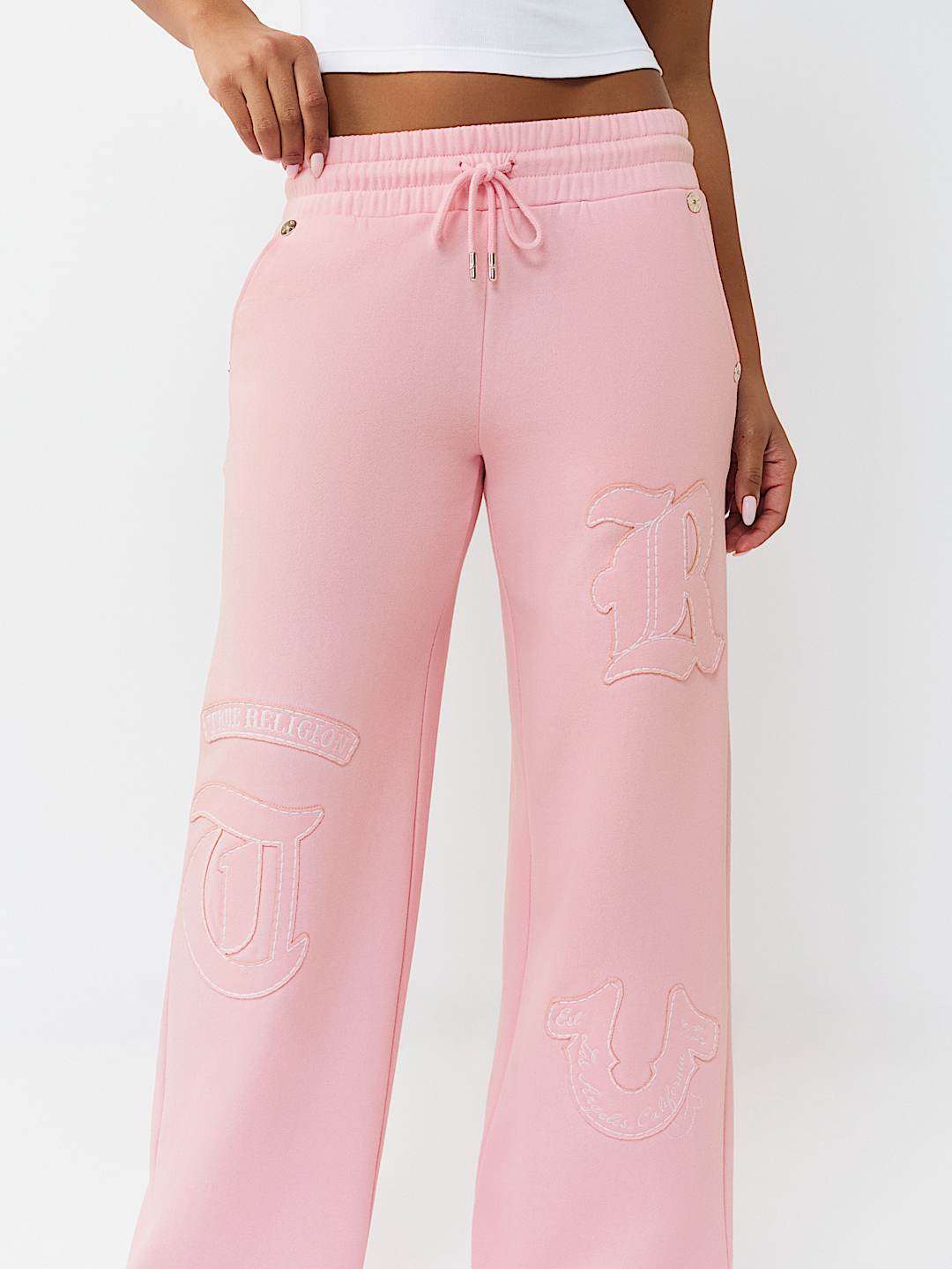 LOGO APPLIQU&Eacute; WIDE LEG SWEATPANT, image 3