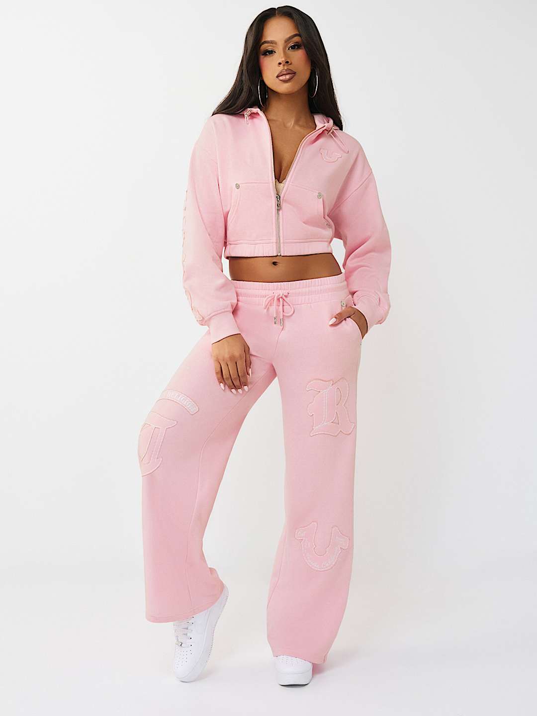 LOGO APPLIQU&Eacute; WIDE LEG SWEATPANT, image 4