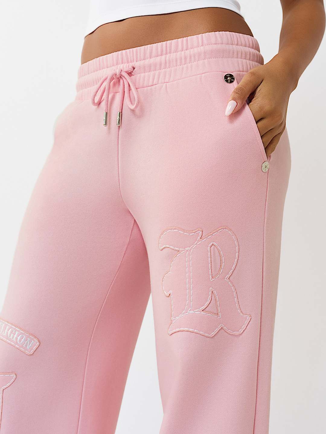 LOGO APPLIQU&Eacute; WIDE LEG SWEATPANT, image 5