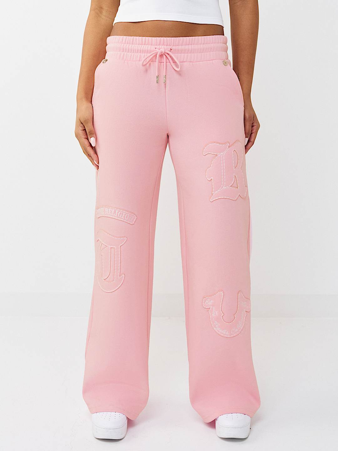LOGO APPLIQU&Eacute; WIDE LEG SWEATPANT, image 6