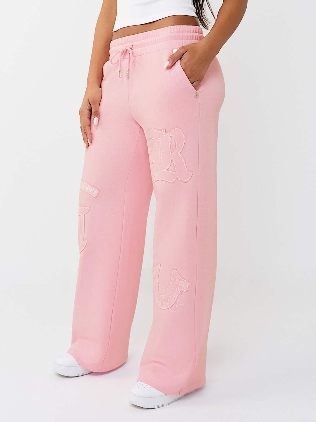 LOGO APPLIQU&Eacute; WIDE LEG SWEATPANT, image 7