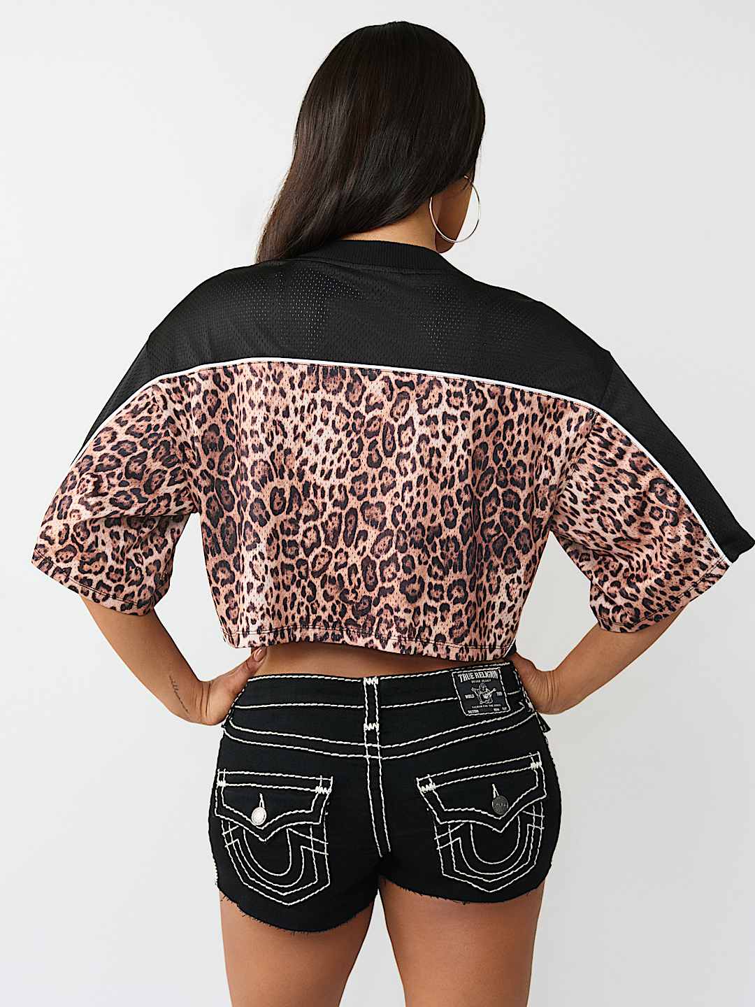 CRYSTAL LEOPARD JERSEY TOP, image 8