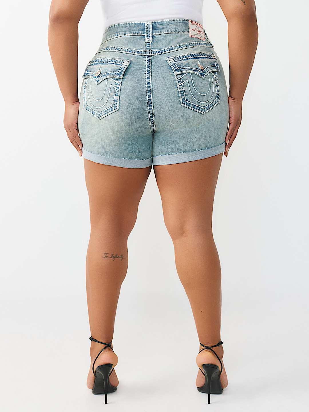 PLUS JENNIE MID RISE SUPER T FLAP CURVY SHORT, image 5