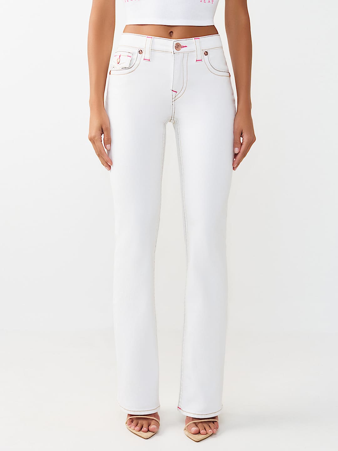 BECCA MID RISE FLAP BOOTCUT JEAN, image 2