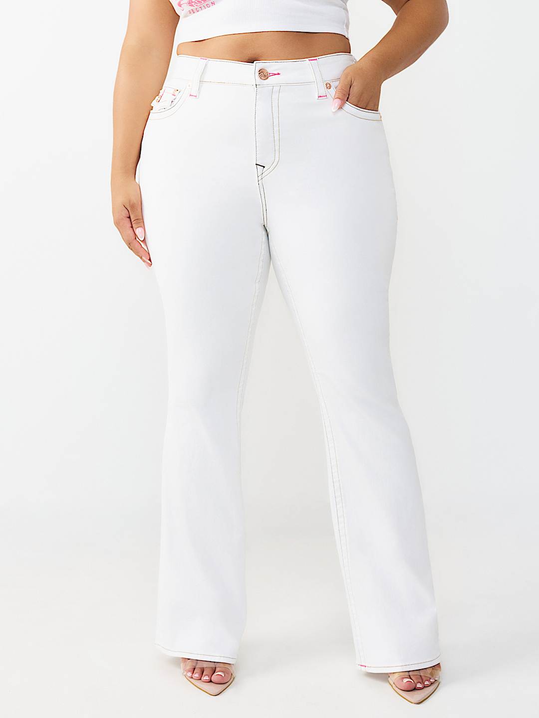 PLUS BECCA MID RISE FLAP BOOTCUT JEAN, image 2