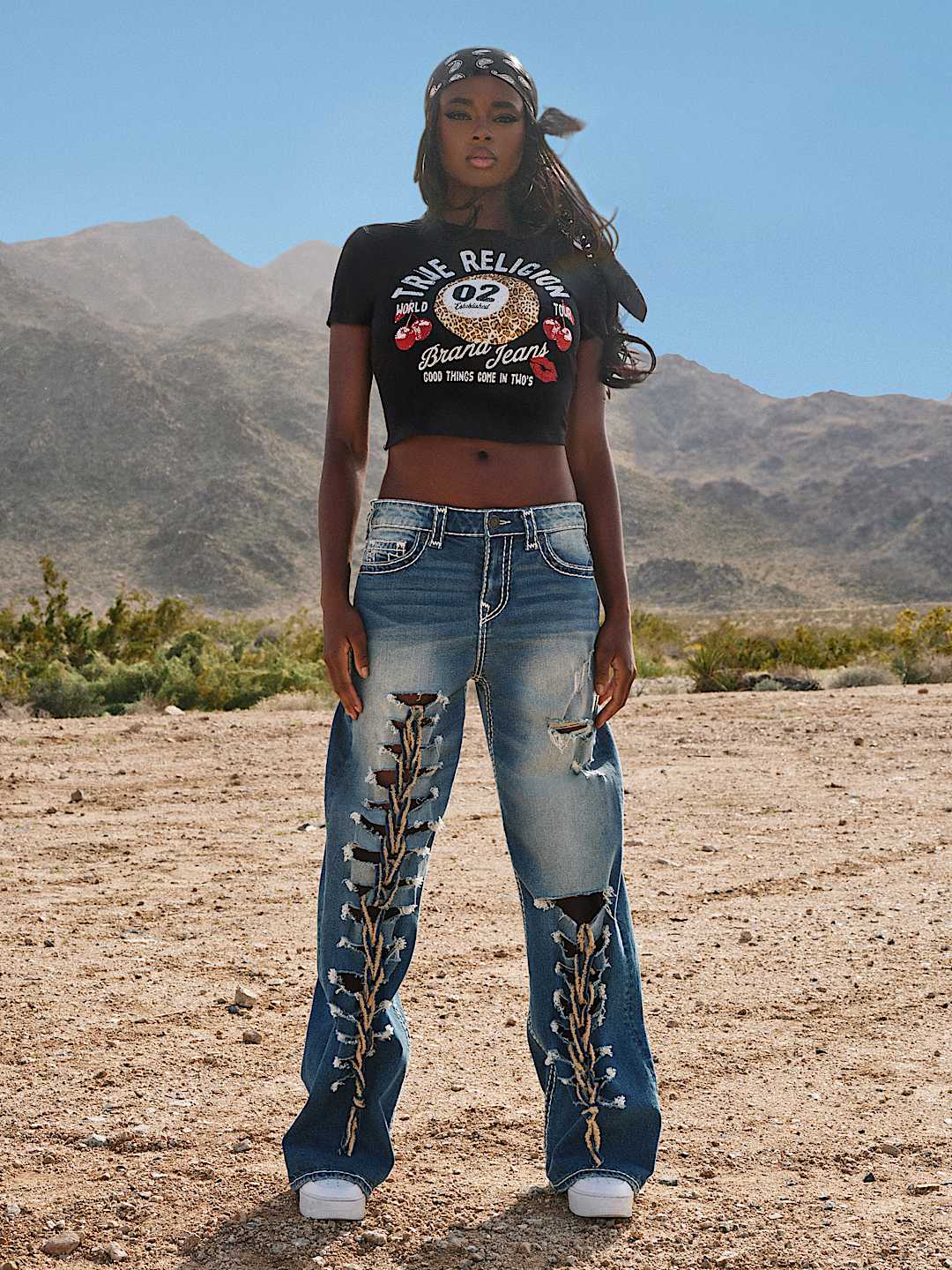 BOBBI MID RISE SUPER T BAGGY JEAN, image 1