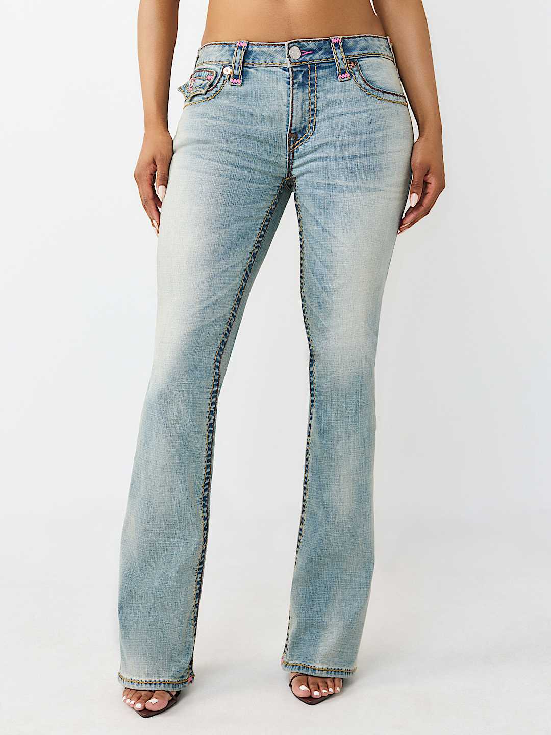 BECCA MID RISE SUPER T FLAP BOOTCUT JEAN, image 2