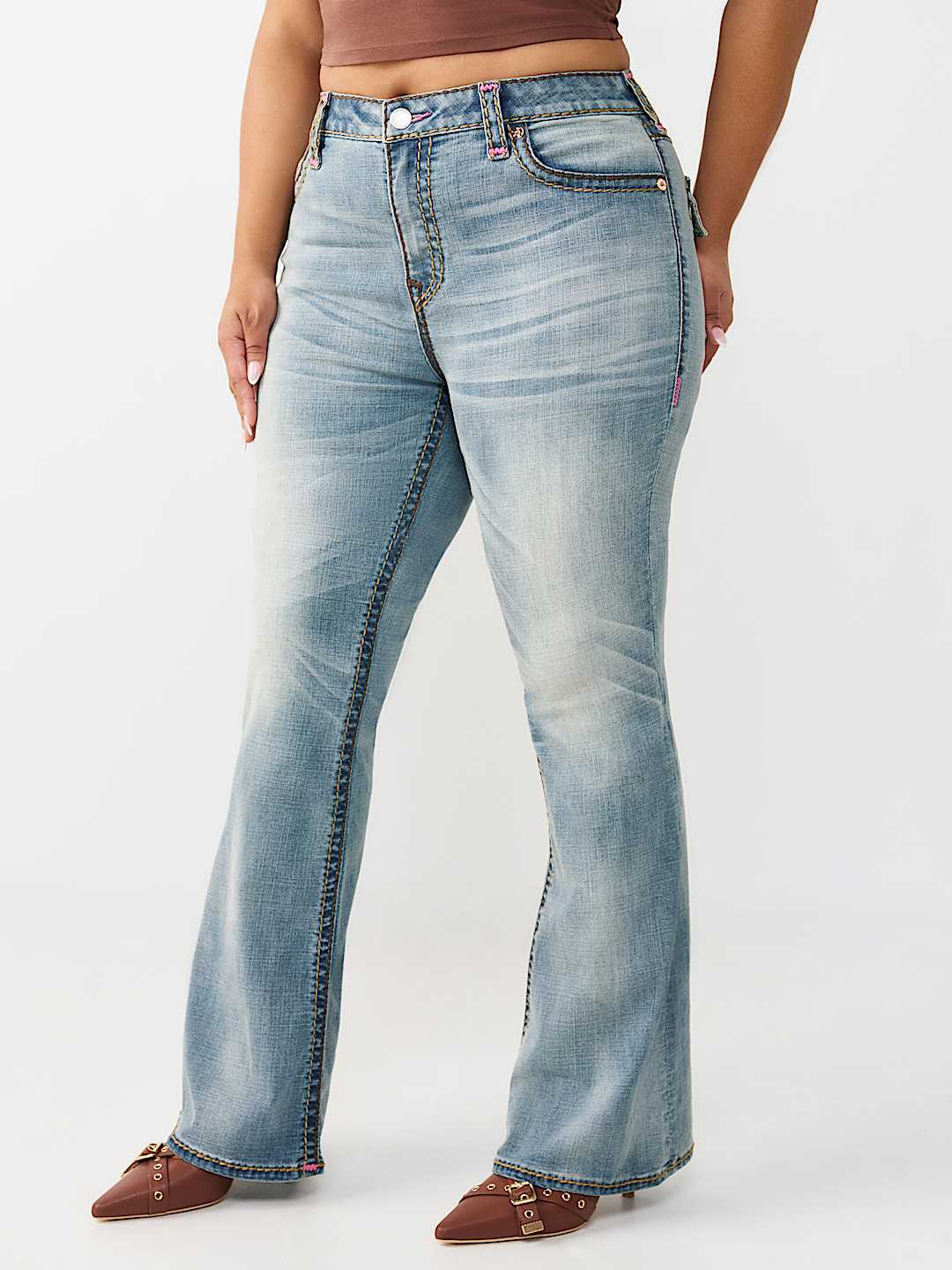 PLUS BECCA MID RISE SUPER T FLAP BOOTCUT JEAN, image 4