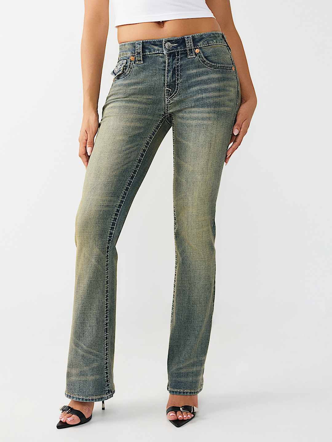 JEANS CORTE DE BOTA BECCA BIG T DE TIRO MEDIO, image 2