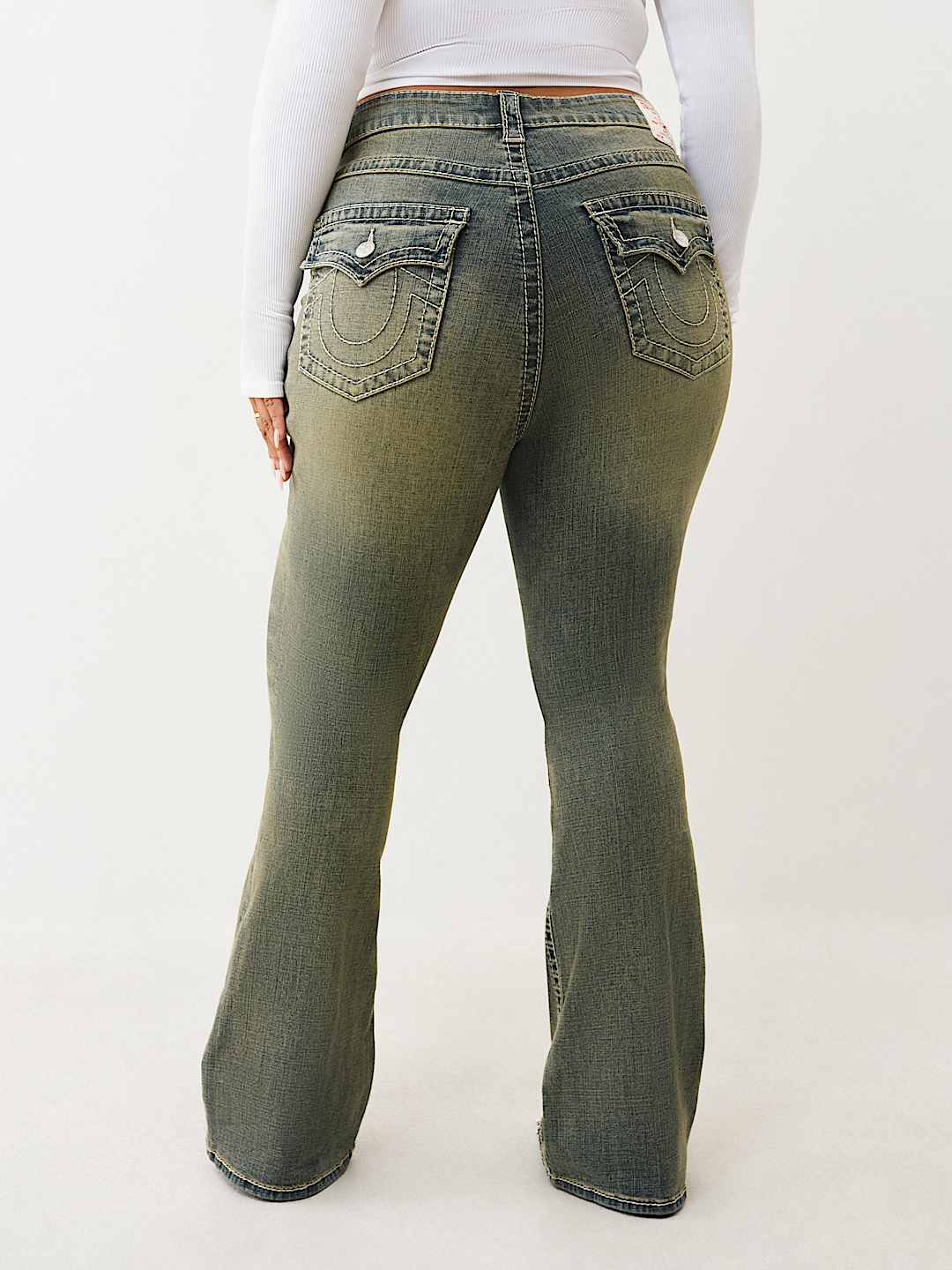 PLUS BECCA MID RISE BIG T BOOTCUT JEAN, image 5