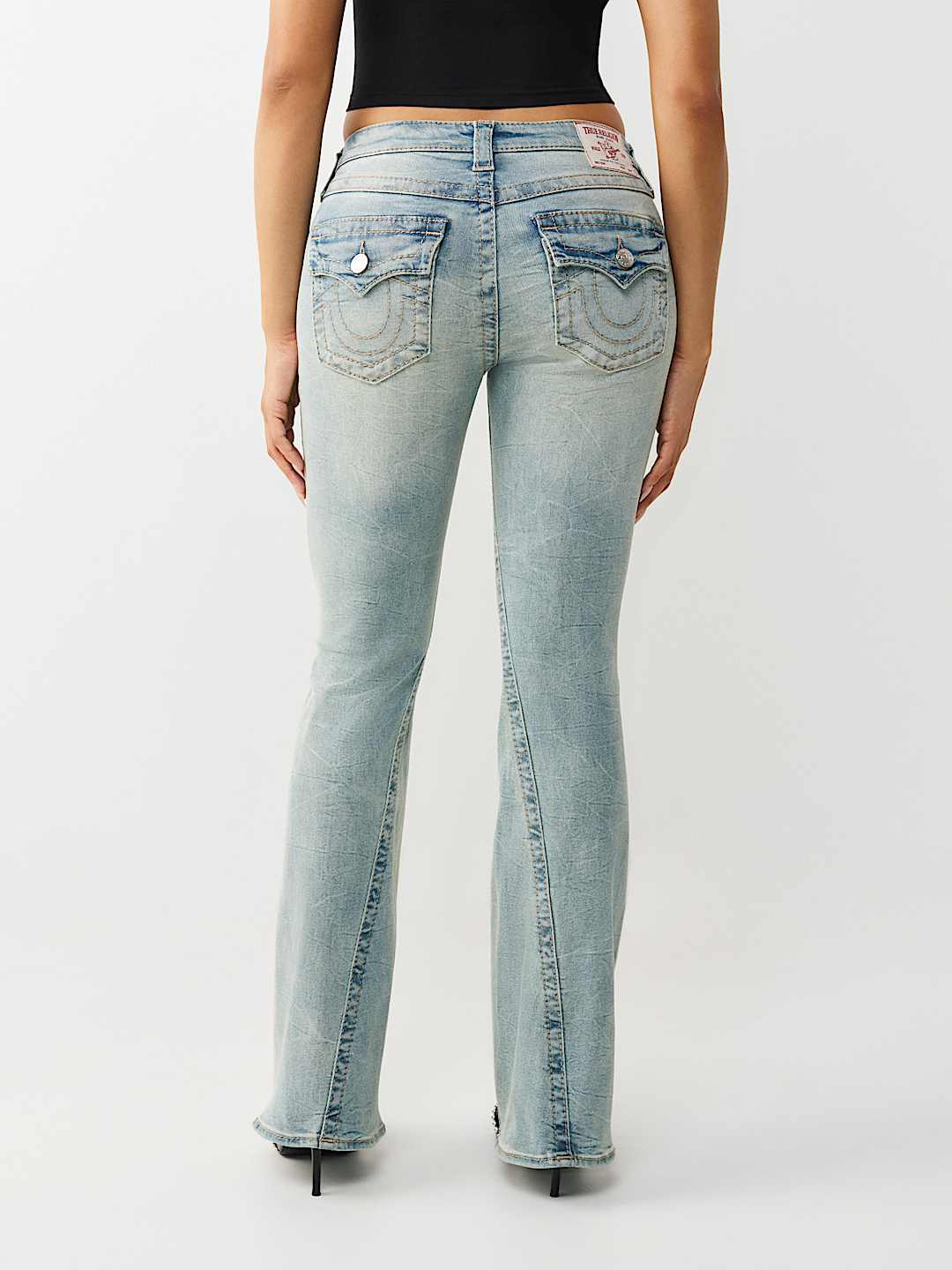 JOEY MID RISE BIG T FLAP FLARE JEAN, image 5
