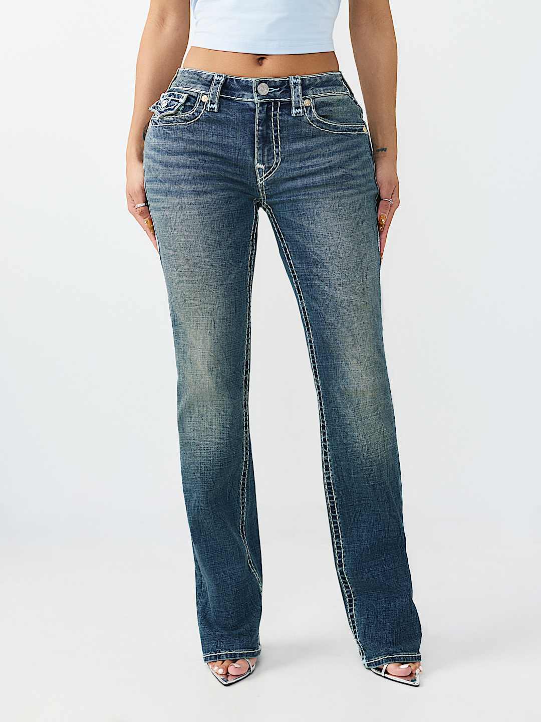 BILLIE MID RISE SUPER T FLAP STRAIGHT JEAN, image 2