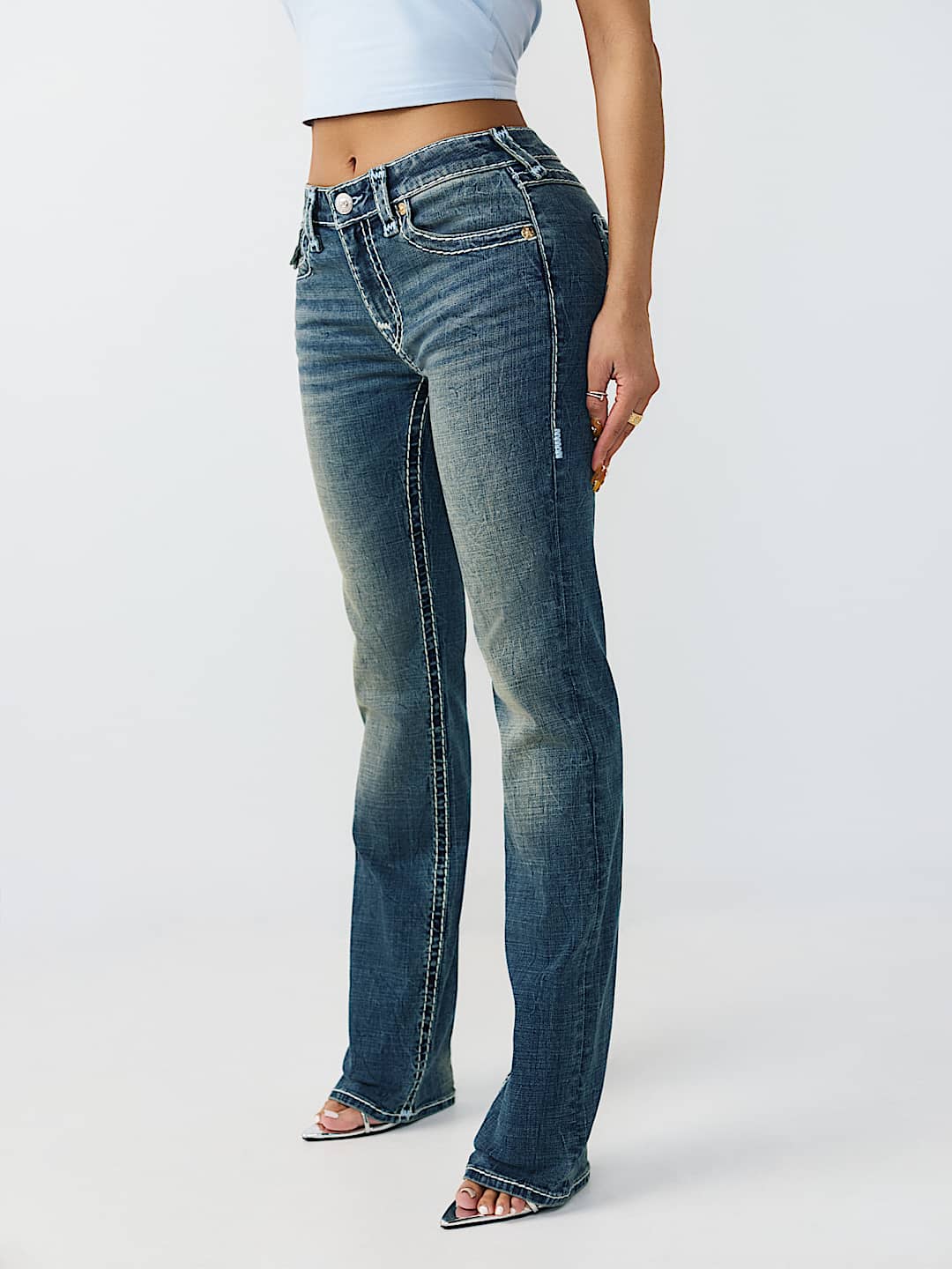 BILLIE MID RISE SUPER T FLAP STRAIGHT JEAN, image 4