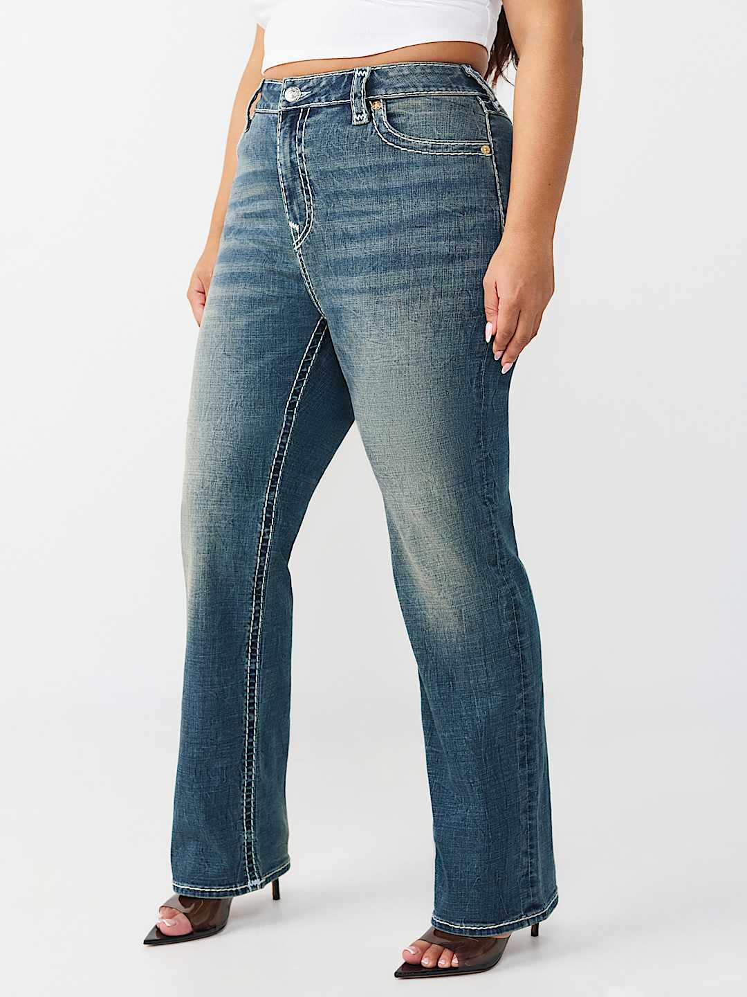 PLUS BILLIE MID RISE SUPER T STRAIGHT FLAP JEAN, image 4