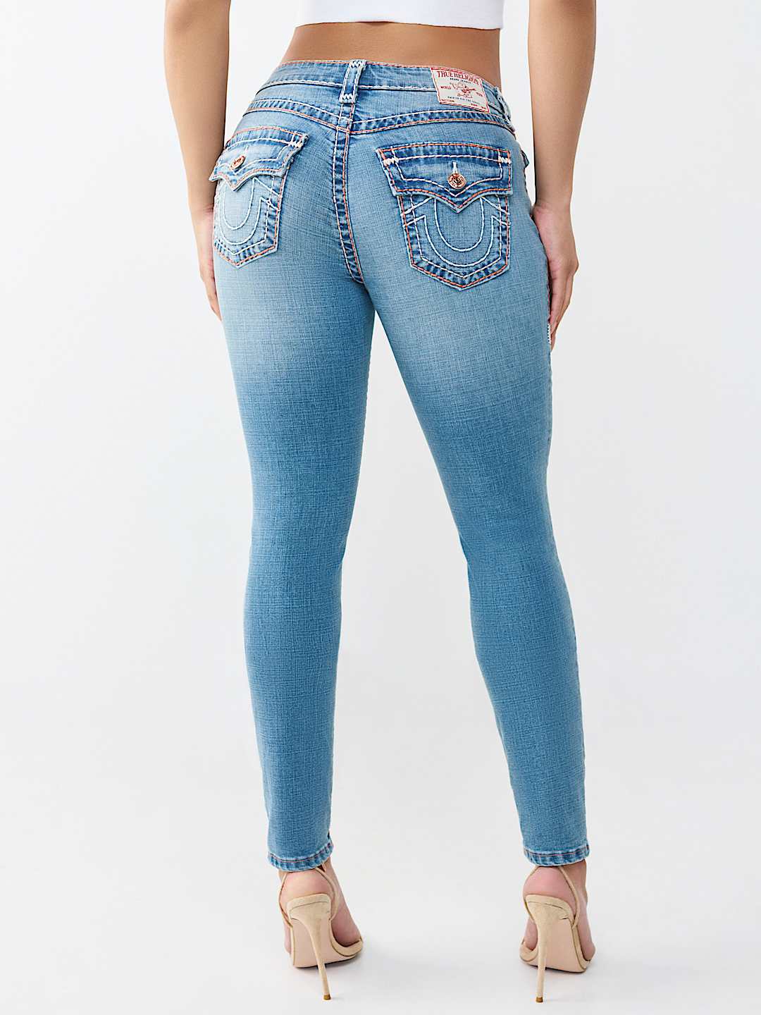 JENNIE MID RISE SUPER T FLAP CURVY SKINNY JEAN, image 5