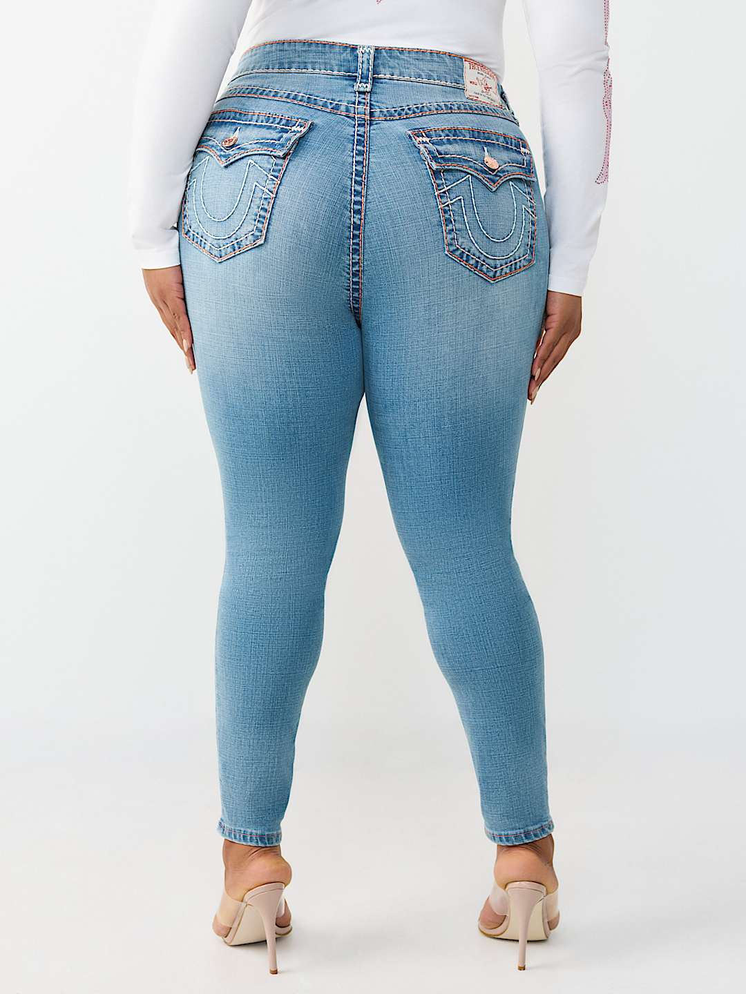 PLUS JENNIE MID RISE SUPER T CURVY SKINNY JEAN, image 5