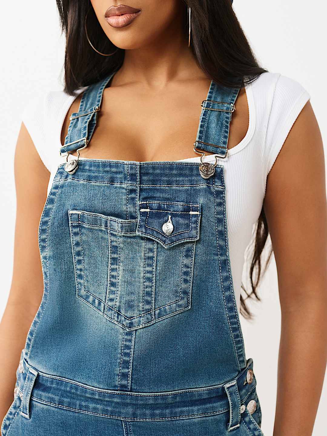 DENIM OVERALL DRESS, image 3