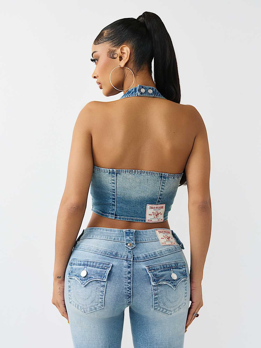 CHALECO DE MEZCLILLA CON CUELLO REDONDO DE ESTILO CORS&Eacute;, image 5