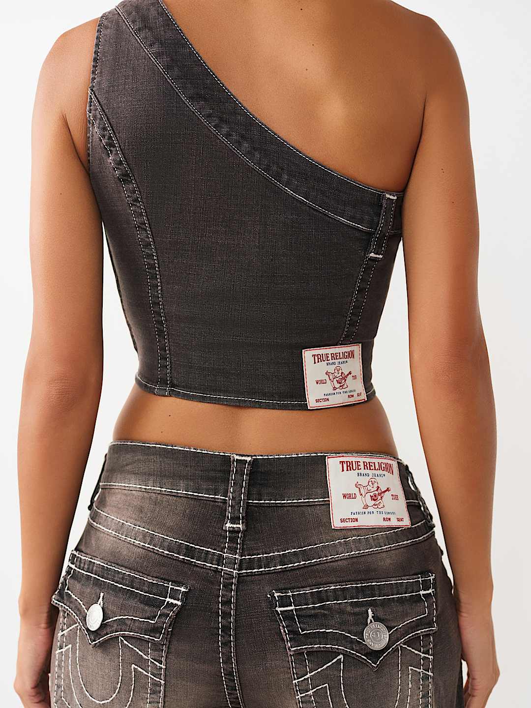 ASYMMETRIC DENIM TOP, image 6