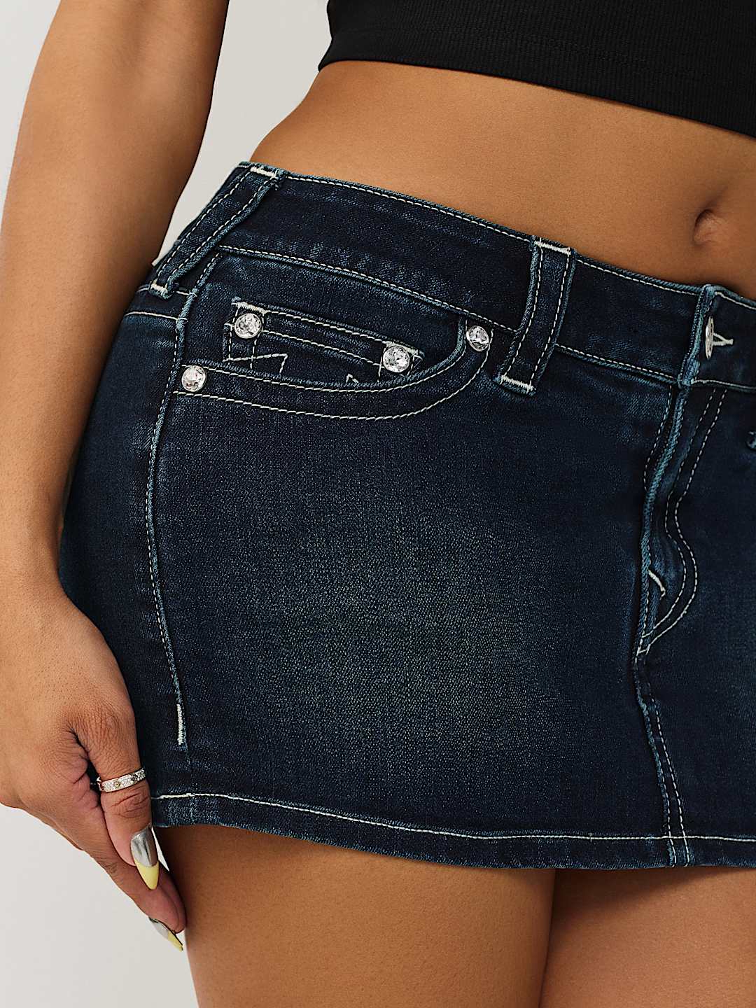 MINIFALDA-SHORT DE MEZCLILLA, image 5