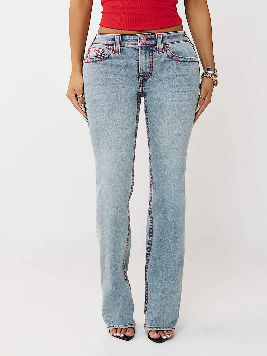 BILLIE MID RISE BIG T STRAIGHT JEAN, image 3