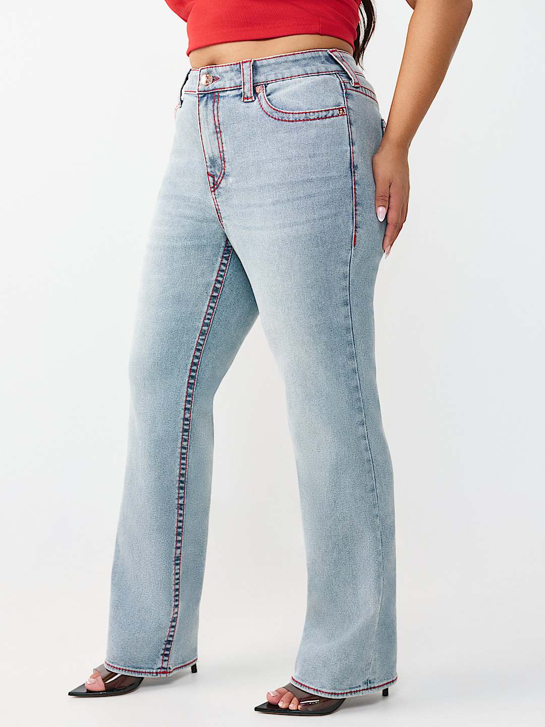 PLUS BILLIE MID RISE BIG T STRAIGHT JEAN, image 4