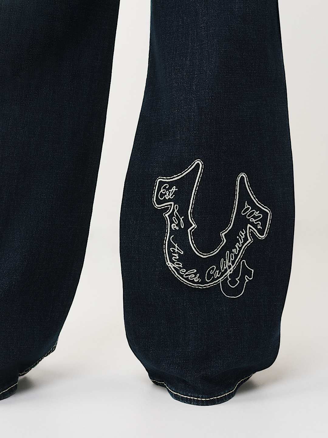 BOBBI MID RISE EMBROIDERED BIG T BAGGY JEAN, image 8