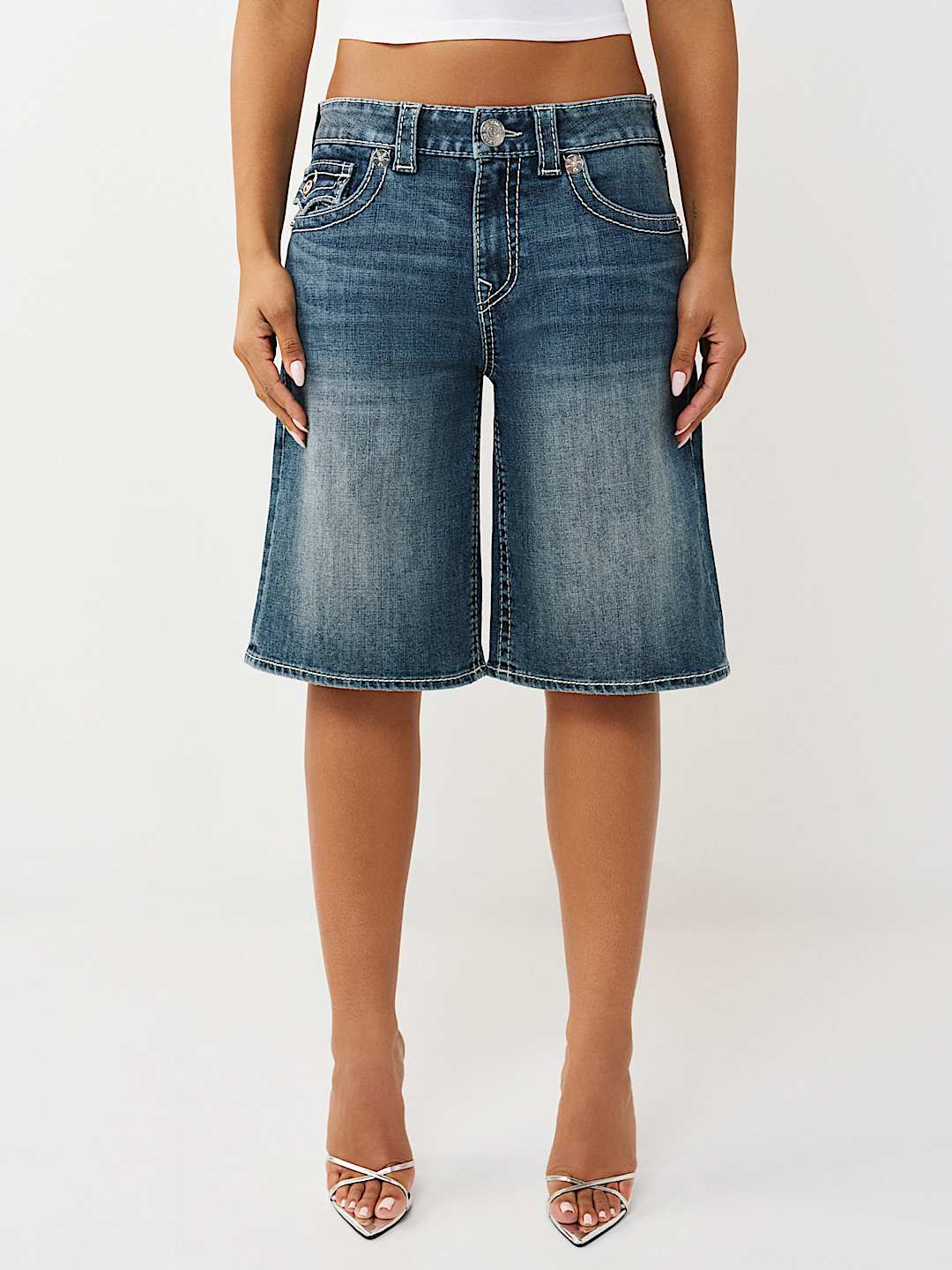 BIG T FLAP BAGGY DENIM JORT, image 3