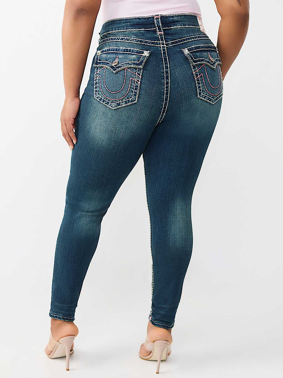 PLUS JENNIE MID RISE SUPER T FLAP CURVY SKINNY JEAN, image 5