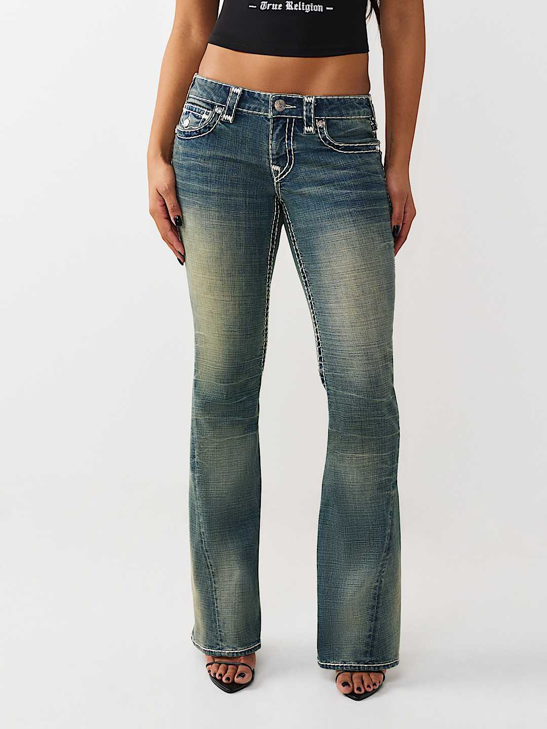 JOEY LOW RISE SUPER T FLAP FLARE JEAN, image 2
