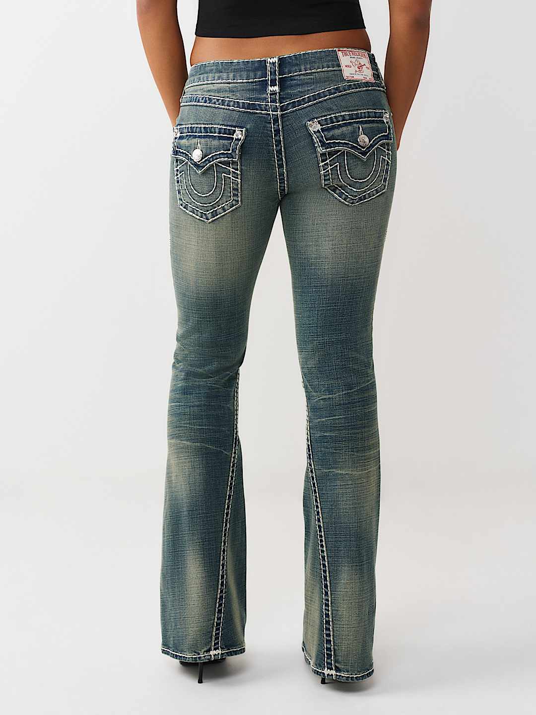 JOEY LOW RISE SUPER T FLAP FLARE JEAN, image 5
