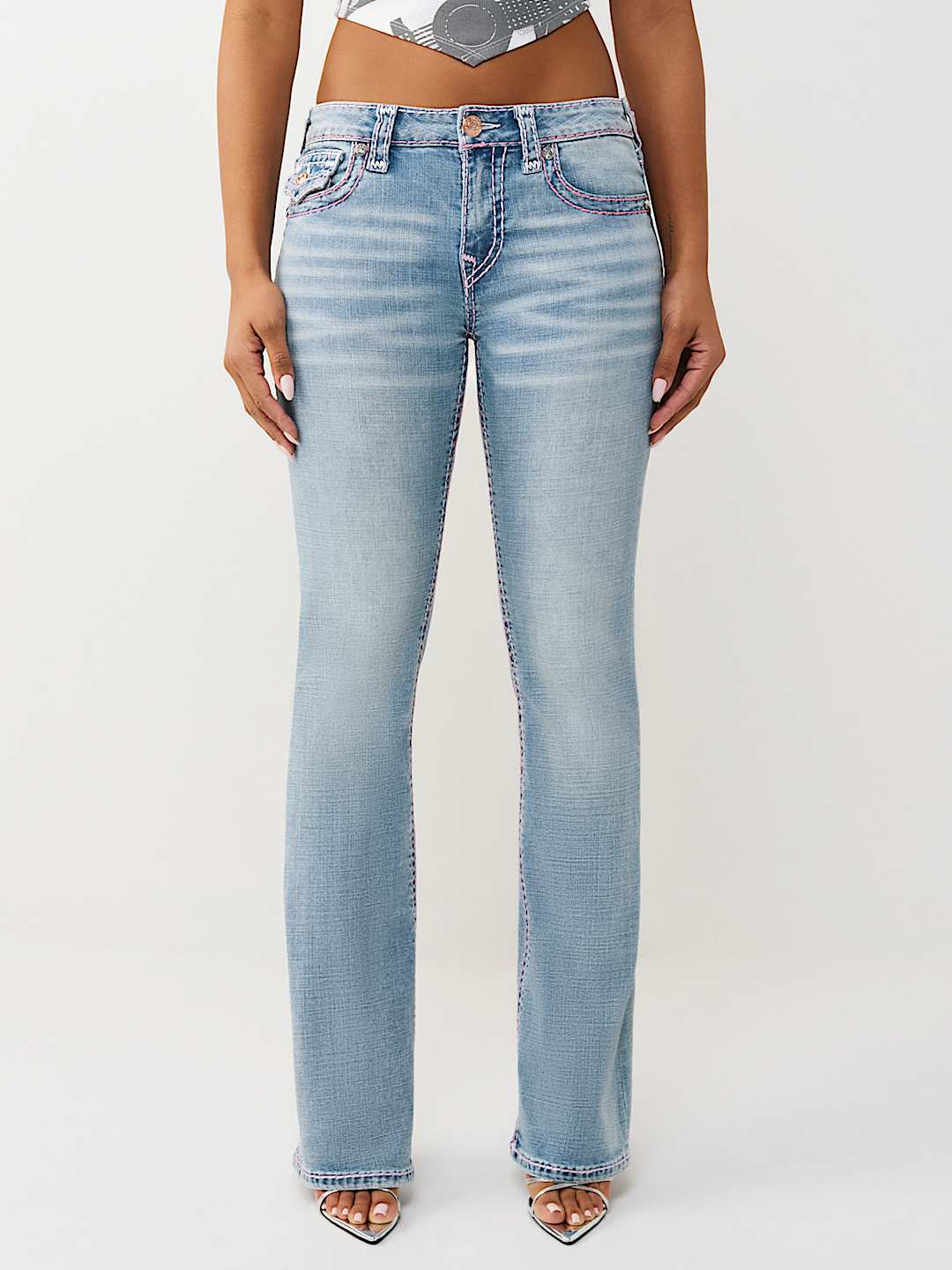 BECCA MID RISE SUPER T FLAP BOOTCUT JEAN, image 2