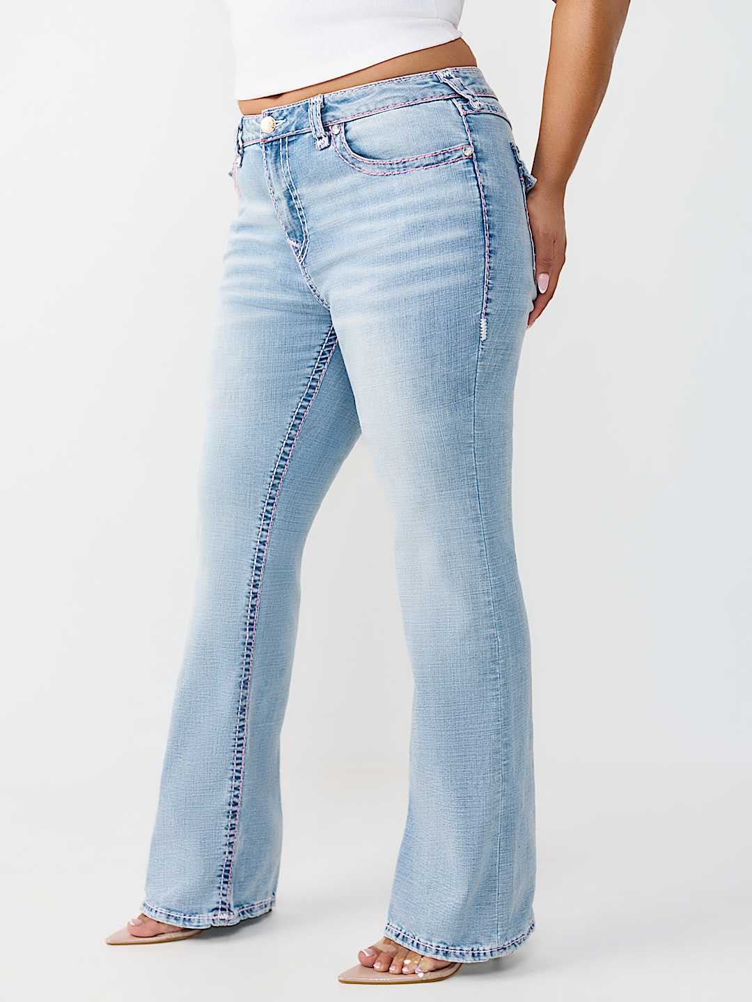 PLUS BECCA MID RISE SUPER T BOOTCUT FLAP JEAN, image 4
