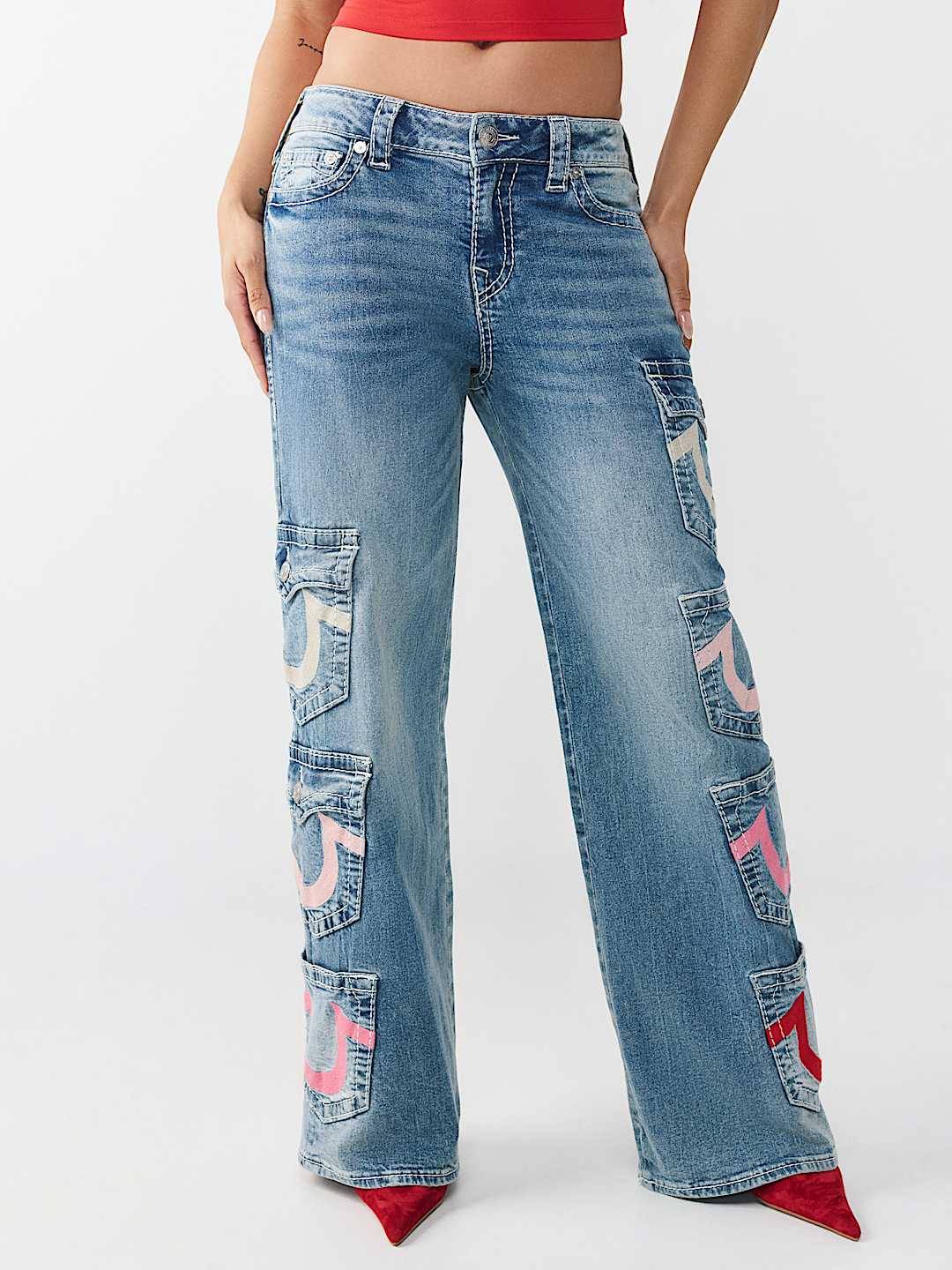 BOBBI MID RISE MULTI-POCKET BIG T BAGGY JEAN, image 3