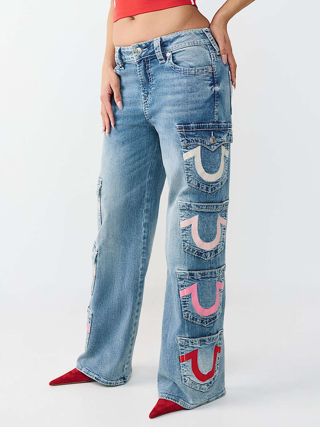 BOBBI MID RISE MULTI-POCKET BIG T BAGGY JEAN, image 1