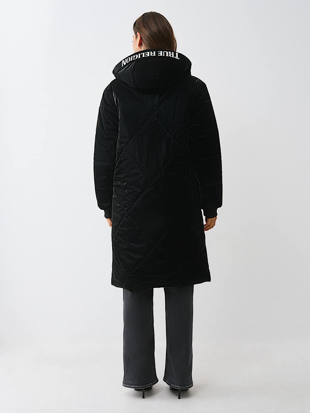 HIGH-SHINE METALLIC LONG PUFFER JACKET, image 5