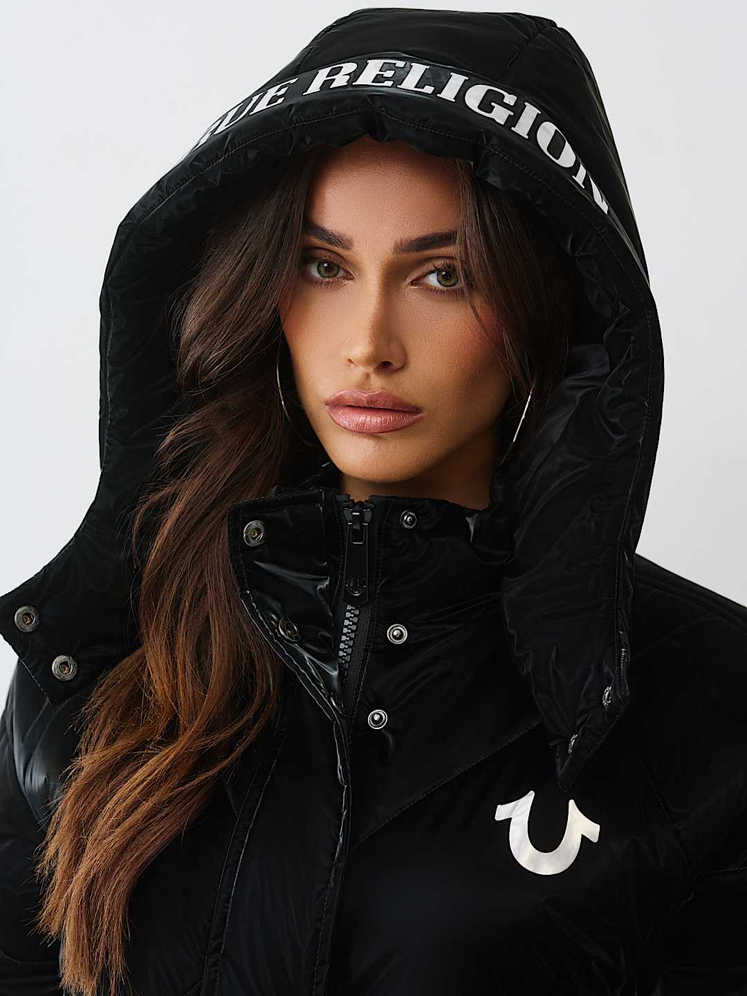 HIGH-SHINE METALLIC LONG PUFFER JACKET, image 6