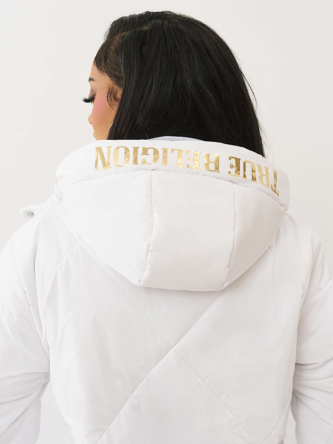 HIGH-SHINE METALLIC LONG PUFFER JACKET, image 2