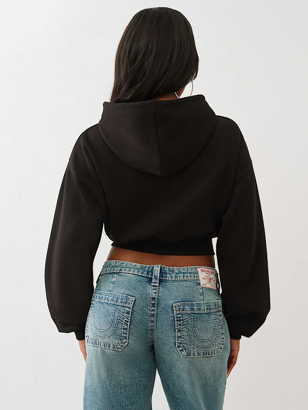 CRYSTAL LOGO SHRUNKEN HOODIE, image 5