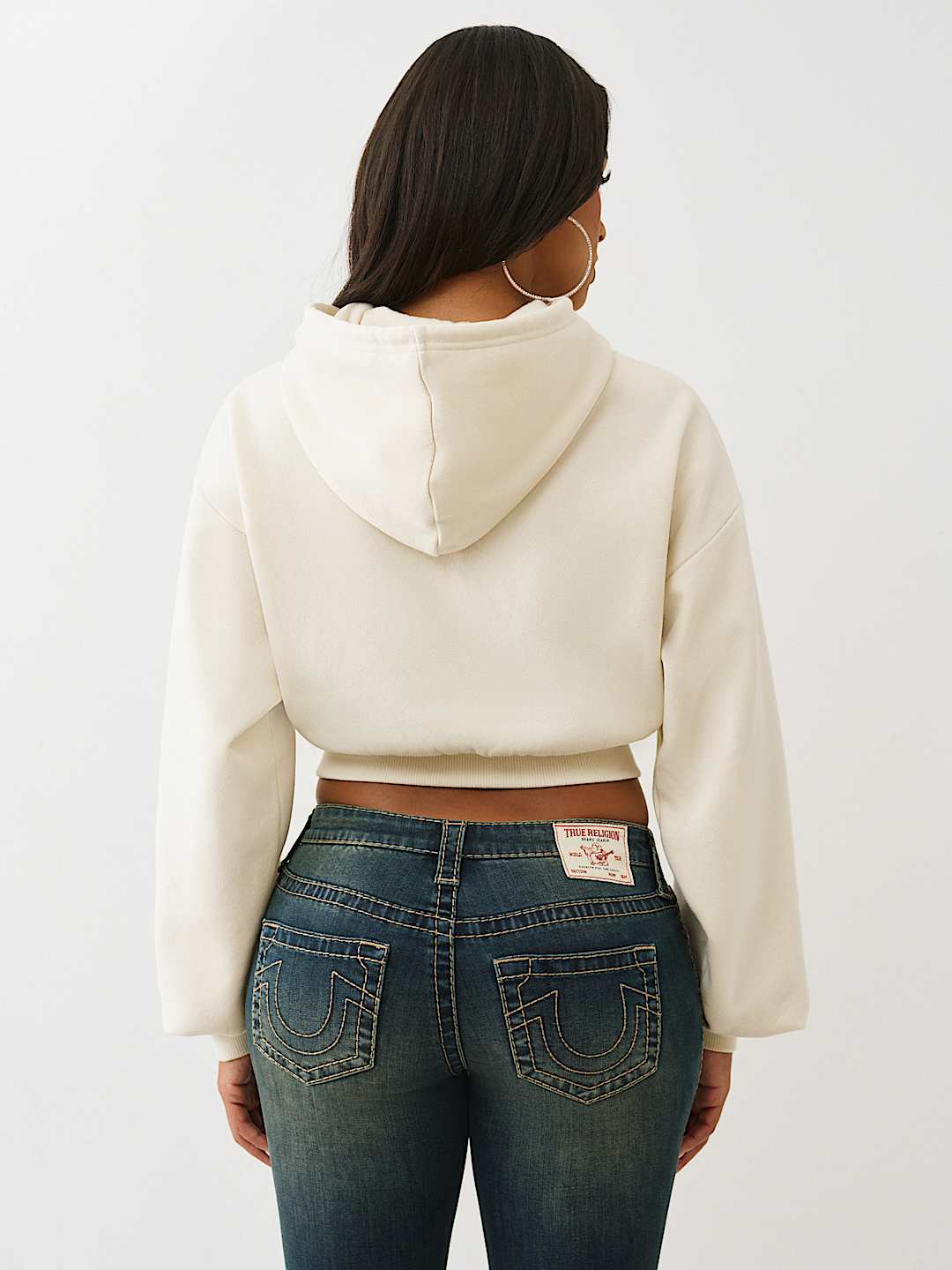 CRYSTAL LOGO SHRUNKEN HOODIE, image 5