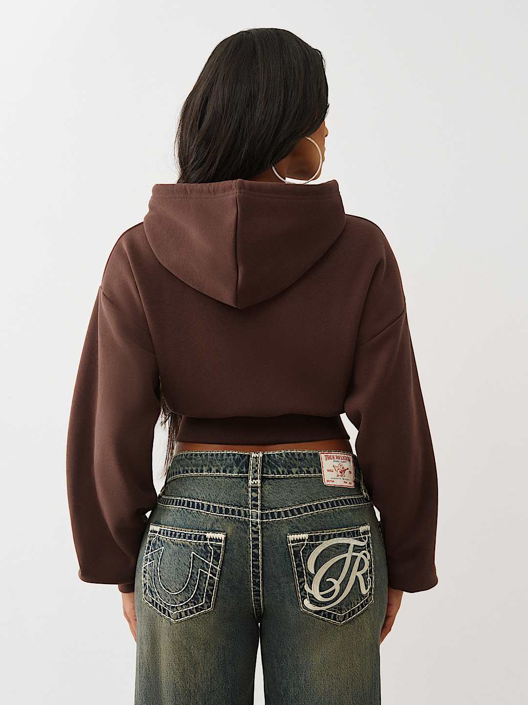 CRYSTAL LOGO SHRUNKEN HOODIE, image 5