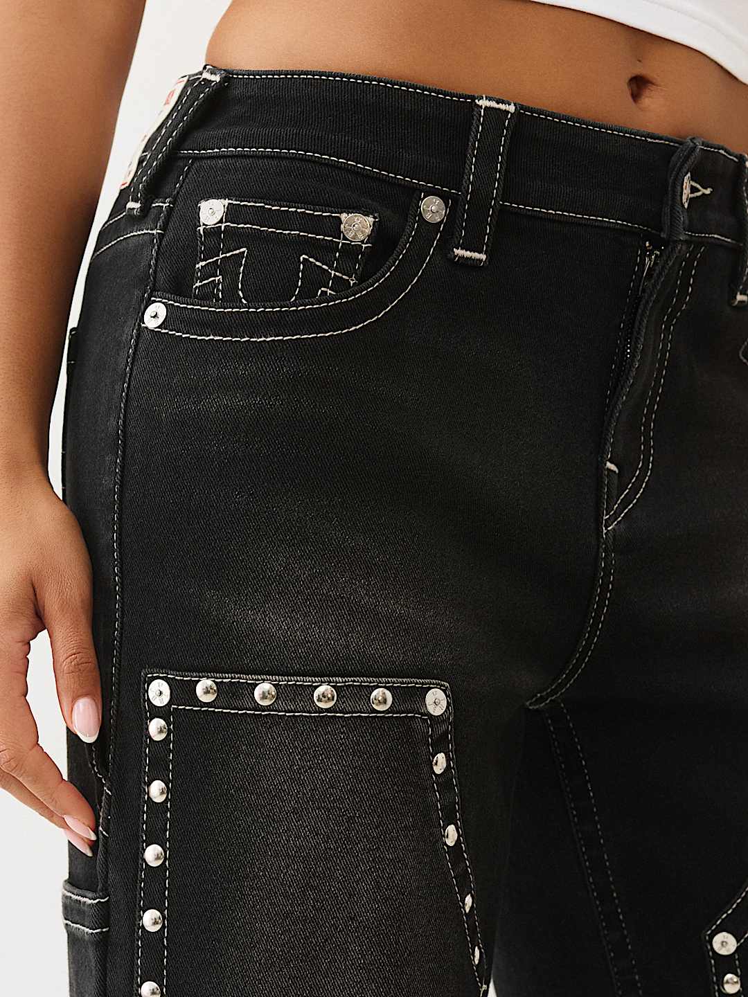 BOBBI STUDDED CARPENTER BAGGY JEAN, image 5