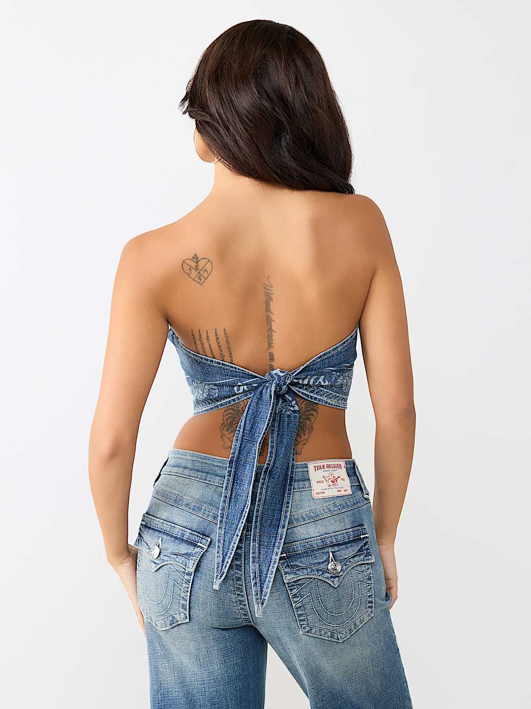 DENIM SCARF TOP