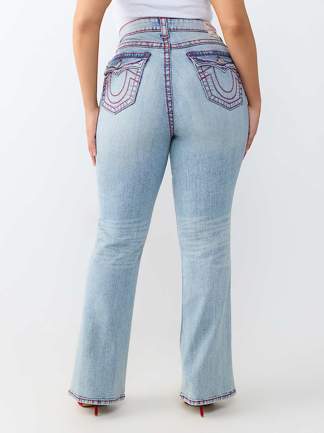 PLUS BECCA MID RISE BOOTCUT FLAP JEAN